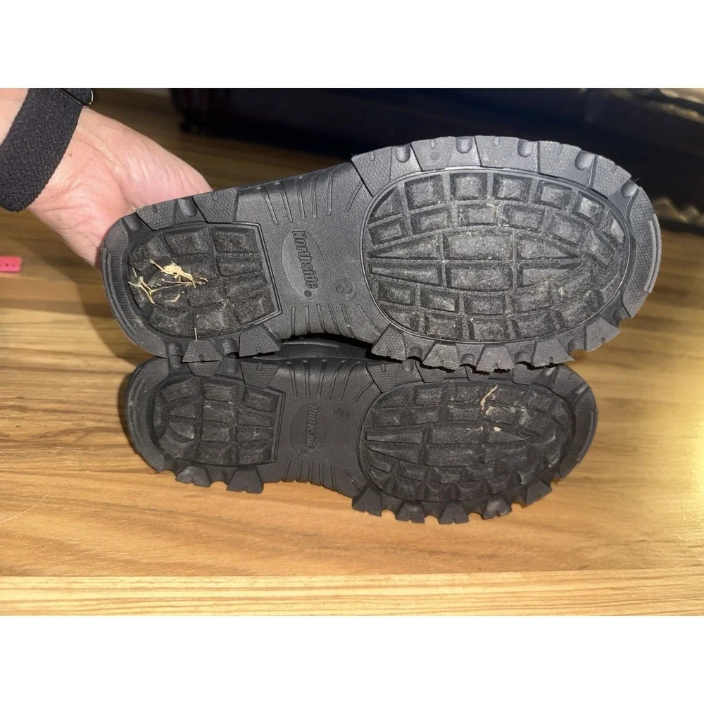 Northside Kid's Icicle Snow Boots Sz 3Y 3 Youth Black Zipper Close Fur‎ Lined